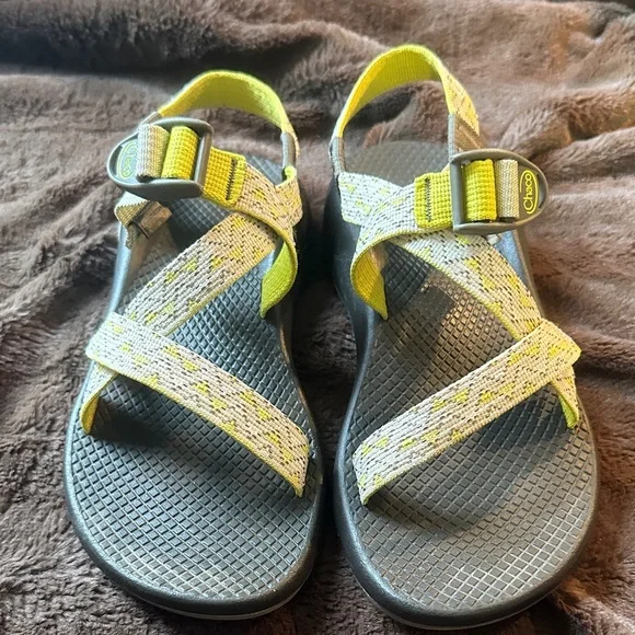 Chaco Z/1 Sandals with Yellow and Gray Straps - Picture 2 of 10